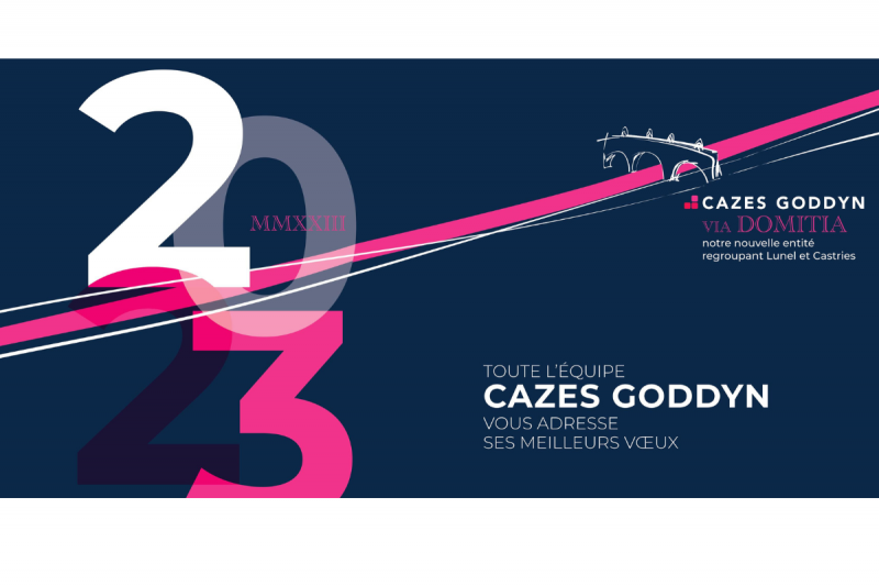 Toute l'équipe Cazes Goddyn vous adresse ses meilleurs vœux pour 2023